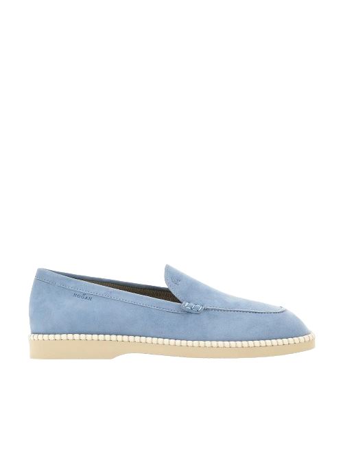 Mocassino scamosciato donna celeste HOGAN | HXW6420FH00CR0U030